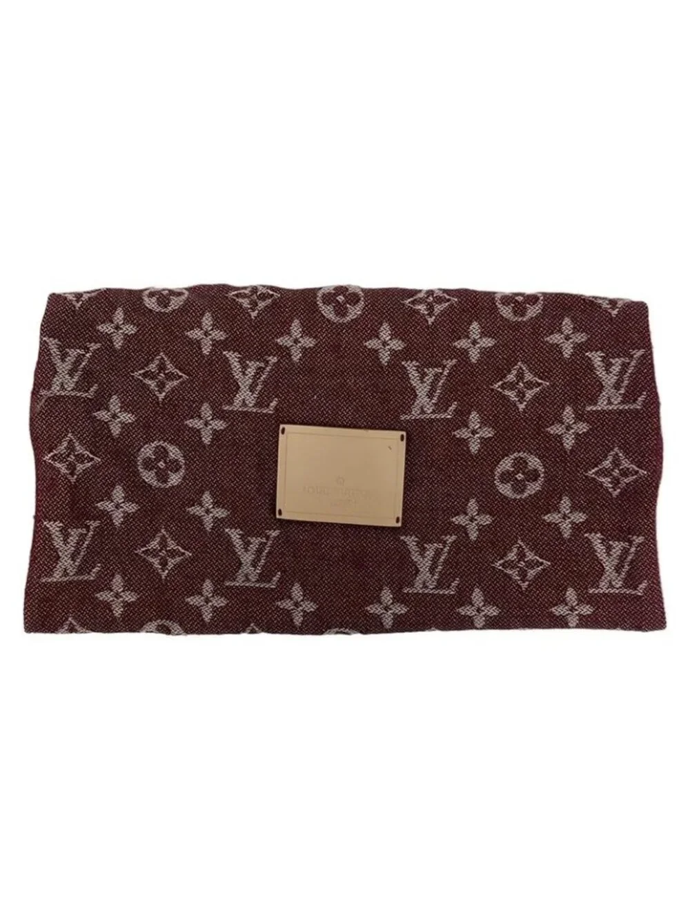 Louis Vuitton Shawl Gold White Cashmere Silk Scarf - Picture 5 of 6